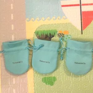 3 Authentic tiffany pouch brand new